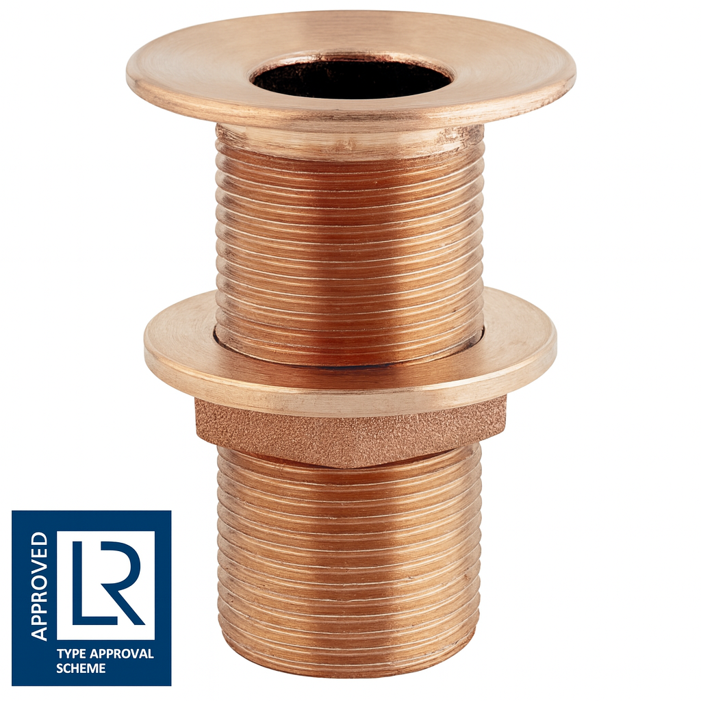 BRONZE HULL FITTING FLAT 1/2